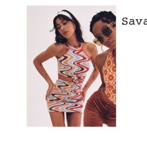 Multi color princess Polly mini dress with tags unworn